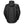 Back view of a black Helly Hansen hooded rain jacket