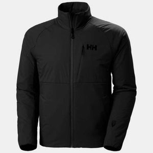 Helly Hansen black insulated zip up jacket with HH logo on chest