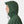 Profile view of a person wearing a dark green hooded jacket with a drawstring