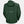 Back view of a dark green Helly Hansen hooded rain jacket