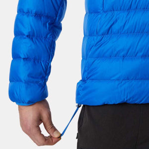 Helly Hansen blue quilted jacket hem with adjustable drawcord