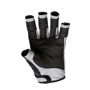 Helly Hansen fingerless sailing glove in black and grey