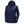 Helly Hansen navy blue hooded rain jacket with front zipper and Helly Hansen logo