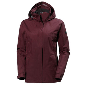 Helly Hansen burgundy hooded waterproof rain jacket