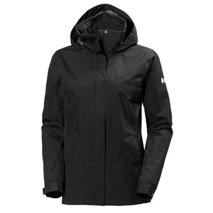 Helly Hansen black waterproof hooded rain jacket