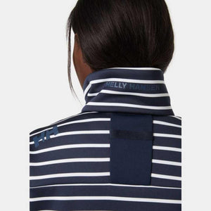 Back view of Helly Hansen navy and white striped collar with logo