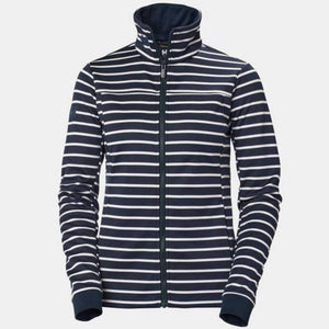 Helly Hansen navy and white striped zip up fleece jacket