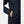 Close up of navy jacket side pocket with red zipper pull