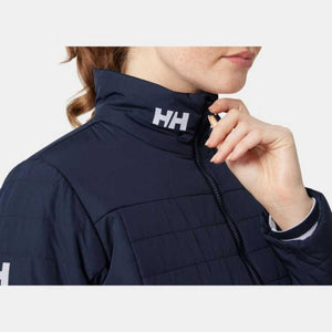 Helly Hansen navy blue jacket with HH logo on the collar