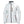 Helly Hansen white softshell jacket with black zippers and orange pull tabs