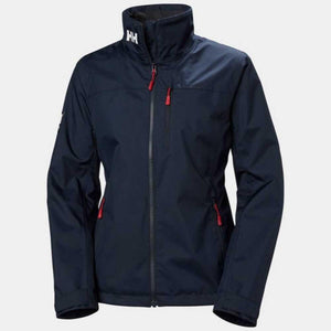 Helly Hansen navy blue softshell jacket with HH logo on collar and red zipper pulls