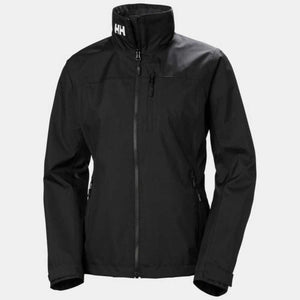 Helly Hansen black softshell jacket with front zipper and HH logo on collar