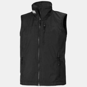 Helly Hansen black zip up vest with high collar and chest pocket