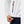 Close up of white jacket with vertical chest zipper and adjustable hem drawstring