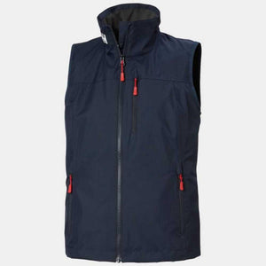 Helly Hansen navy blue zip up vest with red zipper pulls