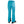 Back view of Helly Hansen bright blue ski pants with black boot gaiters