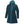 Helly Hansen dark teal hooded rain jacket with bright blue zipper details
