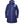 Helly Hansen blue hooded insulated parka with front zipper and chest pocket