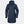 Helly Hansen navy blue hooded rain coat with front pockets and zipper closure