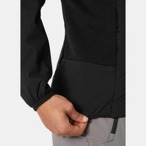 Close up of Helly Hansen black jacket hem and sleeve cuff