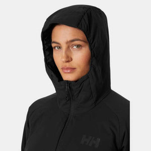 Helly Hansen black hooded jacket with front zipper