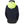 Back view of a navy Helly Hansen jacket with a high-visibility yellow hood and logo branding