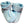 Pair of light blue plush baby booties with folded cuffs
