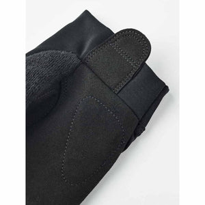 Hestra black glove cuff with velcro strap closure