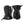 Hestra black three-finger ski gloves with leather palms and adjustable wrist straps