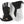 Hestra black and white leather ski gloves with Gore-Tex branding