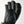 Hestra black leather glove with yellow stitching detail