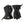 Hestra black leather and fabric ski gloves with adjustable wrist straps