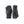 Hestra black leather and fabric ski gloves with Gore-Tex branding and carabiner attachment