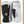 Hestra white and black leather three finger ski gloves with carabiner