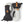 Hestra grey and white leather ski mittens with adjustable wrist straps