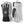 Hestra grey and black leather ski gloves with carabiner clip
