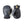 Hestra black leather mittens with elastic cuffs