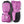 Hestra purple and black insulated winter mittens with adjustable wrist straps
