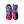 Hestra purple and pink children mittens with black palms and adjustable wrist straps