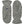 Hestra grey wool knit mittens with brand logo patch