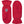 Pair of red Hestra knit wool mittens