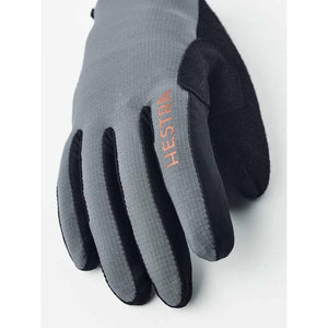 Grey and black Hestra glove with textured fabric