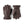 Pair of brown leather gloves with white fleece lining