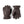 Brown leather gloves with white fleece lining