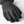 Black leather glove with gathered wrist detail