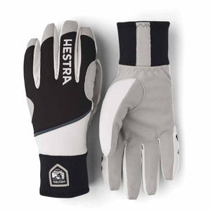 Hestra grey and black athletic gloves