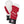 Hestra white and red winter mittens with black cuffs and Hestra logo