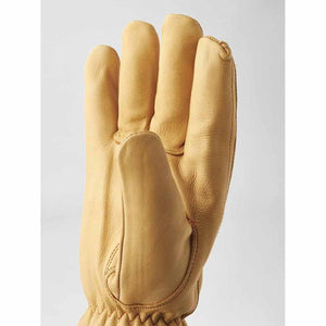 Hestra tan leather glove palm view