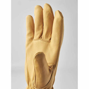 Hestra tan leather glove palm view