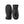 Hestra black insulated mittens with leather palms and velcro wrist straps